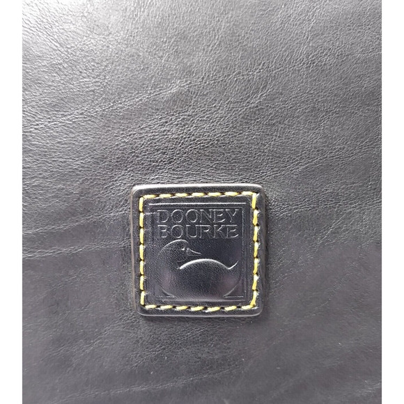 Dooney & Bourke Florentine Black Leather Tassel Zipper Closure Hobo Shoulder Bag - Picture 6 of 16